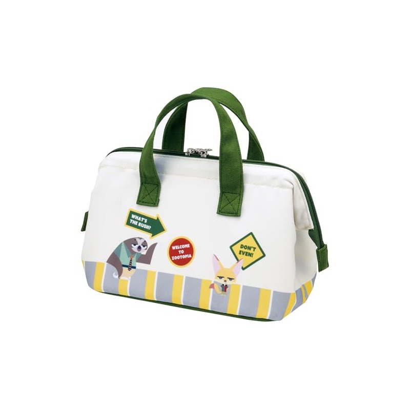 Skater KGAF1-A Lunch Bag, Canvas Fabric, Cold Insulation, Clasp-type, Disney's