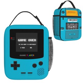 YOZIRIBO - Lonchera para niños y niñas, reutilizable, aislada, bolsa de almuerzo para jugadores, bolsa térmica a prueba de fugas, bolsas de comida de alta capacidad para el trabajo escolar, picnic,