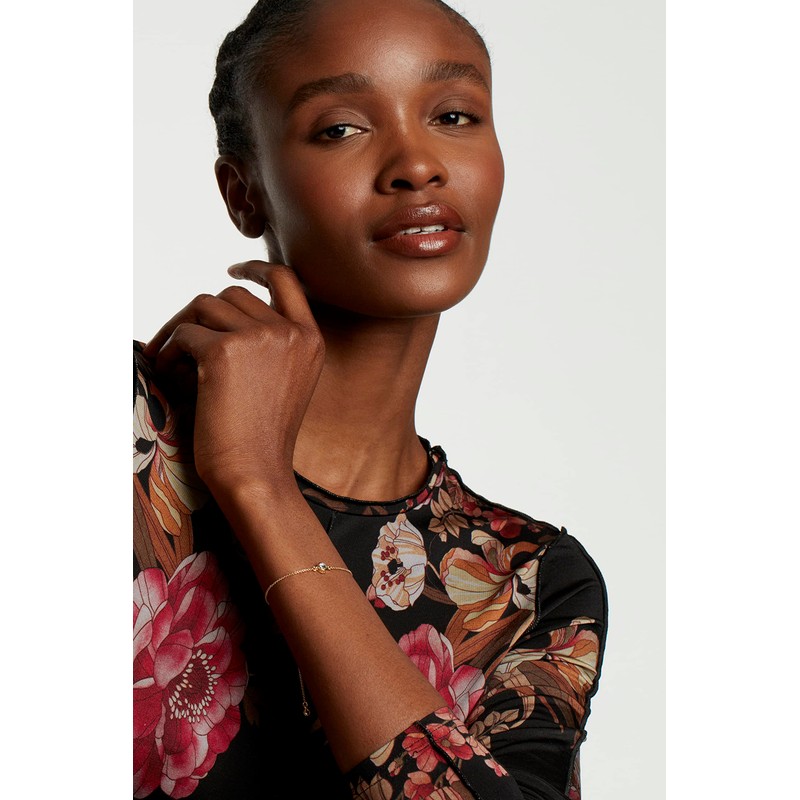 Ted Baker Sarsa Crystal Drawstring Adjustable Bracelet For Women (Gold/Crystal)