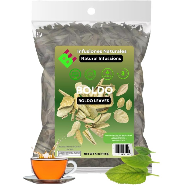 TEA Peumus Boldus Leaves 4 Oz | HOJAS DE BOLDO