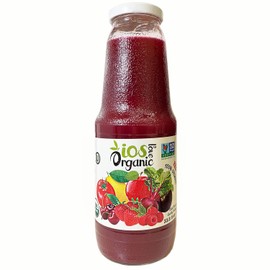 IOS Love Organic Juice - USDA Organic Certified - Cold Pressed, No Added Sugar, No Water, No Artificial Colors, No Preservatives, No Flavors Added, No Gluten - 33.8 Fl Oz (Red, Pack of 6)