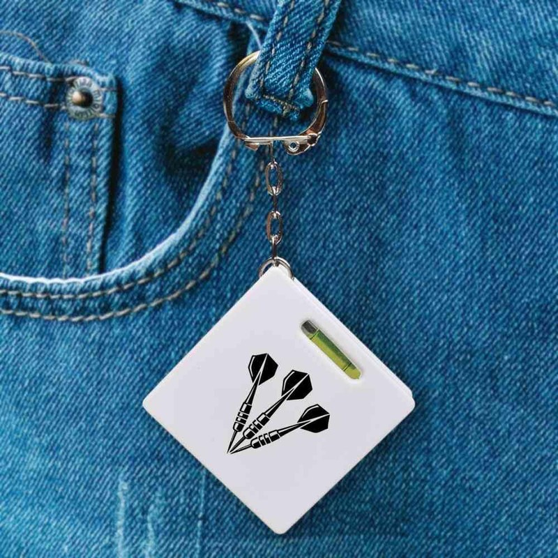Azeeda 'Darts Set' Keyring Tape Measure/Spirit Level Tool (KM00038747)