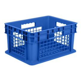 Hudson Exchange 12 x 16 x 8" (4 Pack) Mesh Straight Wall Handled Storage Container Tote, Blue