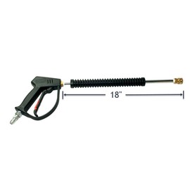 Ultimate Washer Spray Gun Kit 4000 PSI and 7 GPM - 18" Molded Chrome Plated Lance Wand with Quick Connect Couplers
