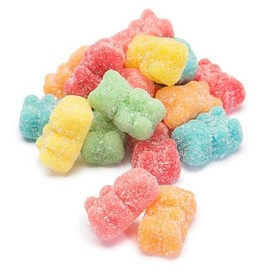 YANKEETRADERS Bright Neon Gummy Bears, 44 Ounce Bulk Bag