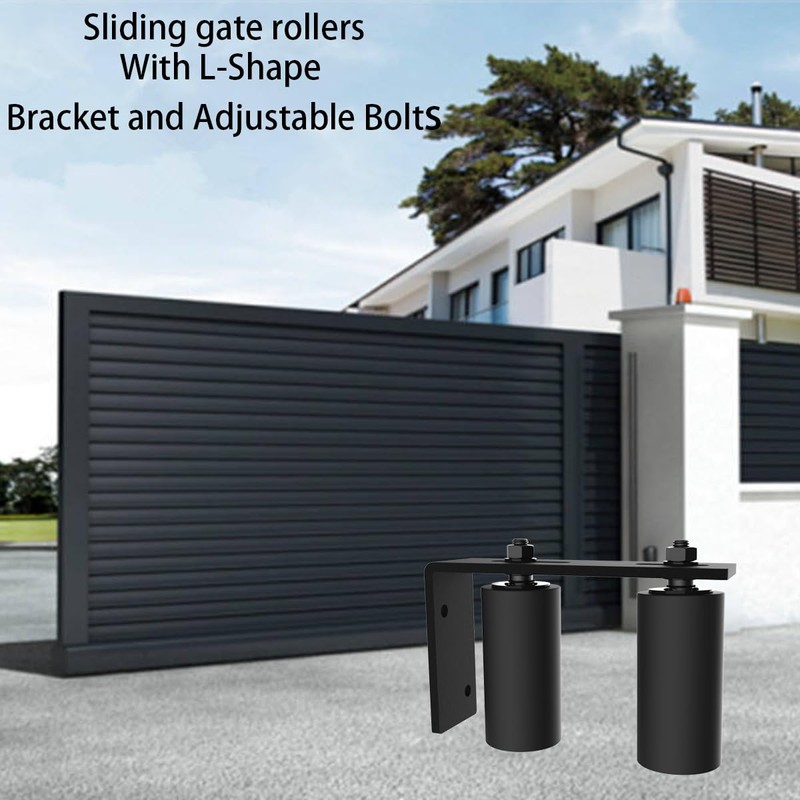 SongYung 4" Gate Roller Guide with L-Bracket, Universal Adjustable Gate