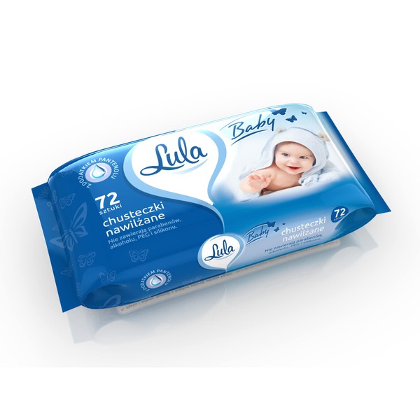 LULA Wet Wipes with PANTENOLEM 72 Pieces