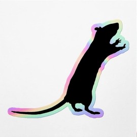 Holographic Decal Stickers of Rat Premium Waterproof Vinyl Decal Stickers for Laptop Phone Accessory Helmet Car Window Mug Tuber Cup Door Wall Decoration ANDVER3e5818aHO