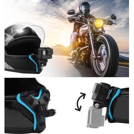 Ksiin Soporte para Cámara de Cascos, Soporte de Cámara Deportiva, Abrazadera para la Barbilla del Casco, Montaje rápido, Universal Accesorios, para GoPro MAX Hero 13 Hero 12-5 Insta360 X3 GO3 Ace Pro
