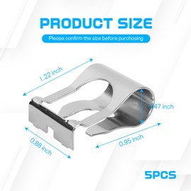 Wuyaoyao 5PCS Windscreen Wiper Linkage Clip, Windshield Wiper Motor Linkage Repair Clip Kit, Repair Clamp for Automotive Wipers Arms Link Bushings, Car Accessories for Trucks SUVs (5 PCS)