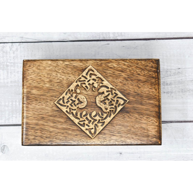 Ajuny Jewellery Box Indian Handmade Country Style Wooden, Storage Box