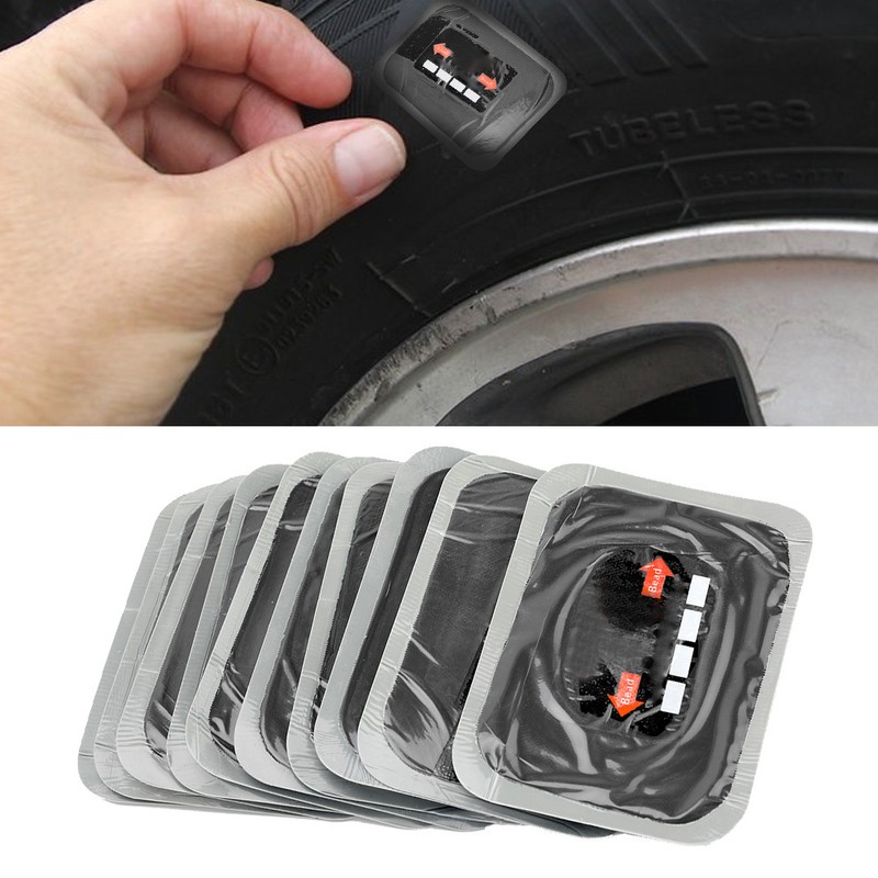 10Pcs 80*120mm Car Natural Rubber Tire Tyre Puncture Repair Patch