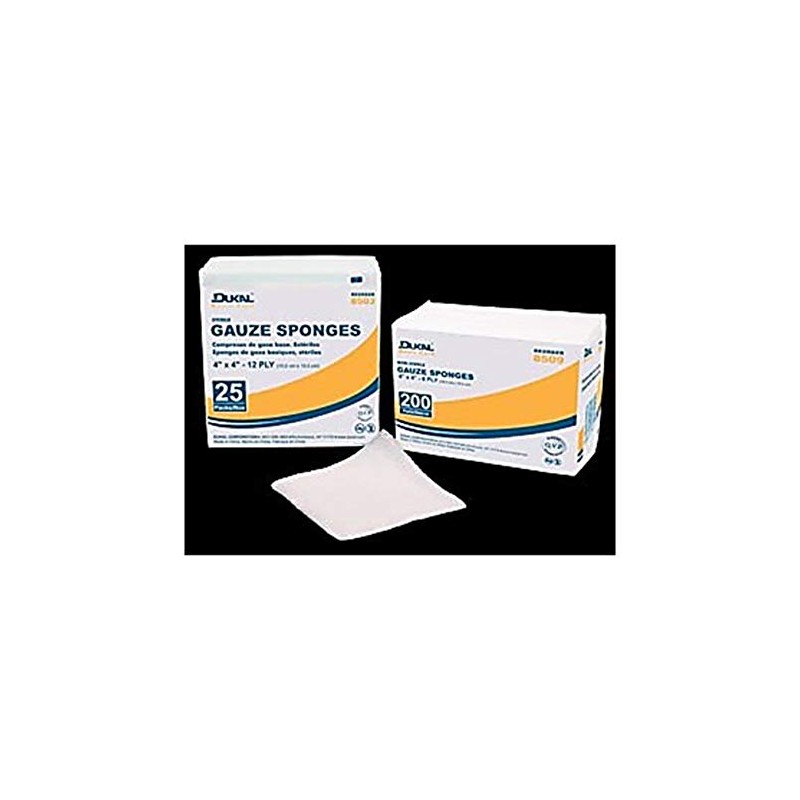 Dukal DUK 8509 Basic Gauze Sponge, Non-Sterile, 8-Ply, 4" Width,