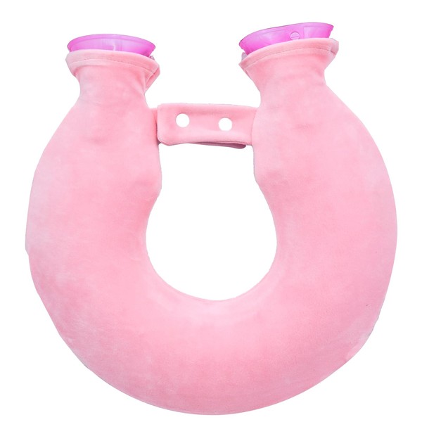 U-Shaped Dual Nozzle Hot Water Bottle with Soft Plush Cover