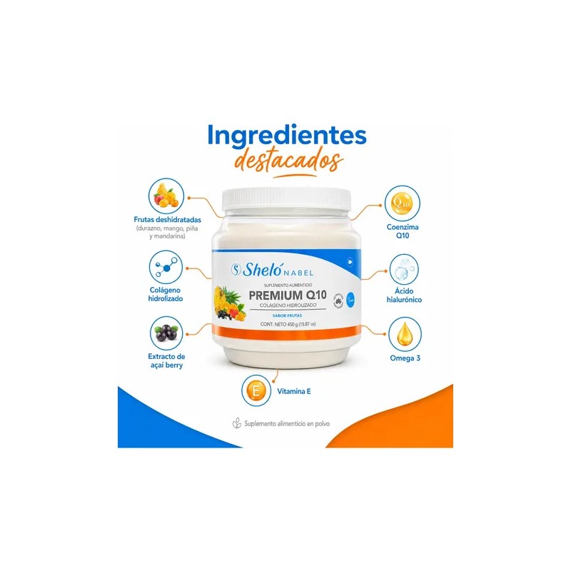 Premium Q10 Con Colageno Hidrolizado 450gr Sheló Nabel