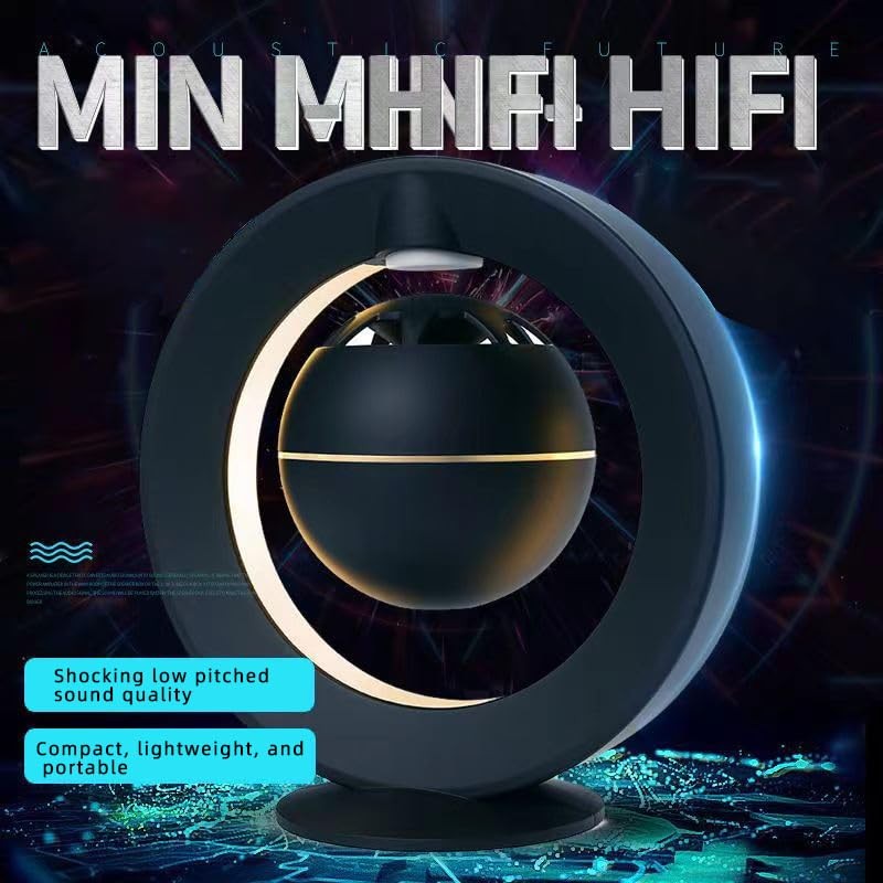Magnetic Levitation Wireless Speaker, Suspended Floating Speakers with LED for
