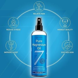 Pure Magnesium Oil Spray - Big 12 fl oz (Lasts 9 Months) - USP Grade Magnesium