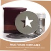 SHOWERORO Stainless Latte Art Molds Heart Star Stencils Latte Coffee