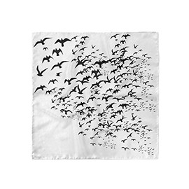 Lunarable Seagulls Head Scarf, Geese Silhouette Migration, Hair Wrap, 21" X 21"