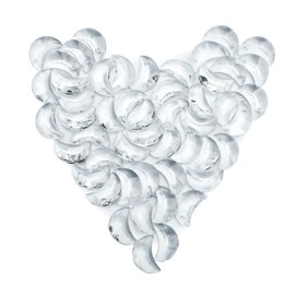 H&D HYALINE & DORA 50pcs 20mm Moon Shapes Crystal Pendant Suncatchers for Jewelry Making Bulk lot Necklace Earrings Bracelet Craft Findings Crystal Prisms for Chandeliers(Clear)