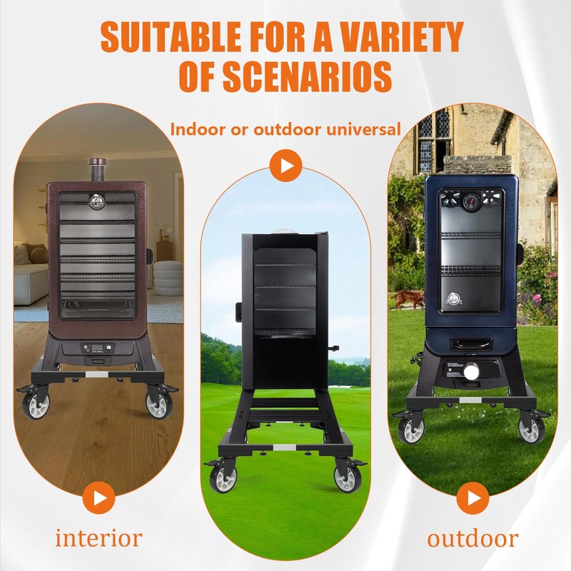 I'Ezonk 5 Inch Casters Wheels All Steel Smoker Stand，Electric Smoker&Vertical