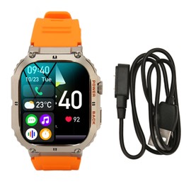 K57pro Smart Watch Orange 1.96in Screen Waterproof Phone Call Long Standby Speaker Multiple Sports Modes for Android for IOS