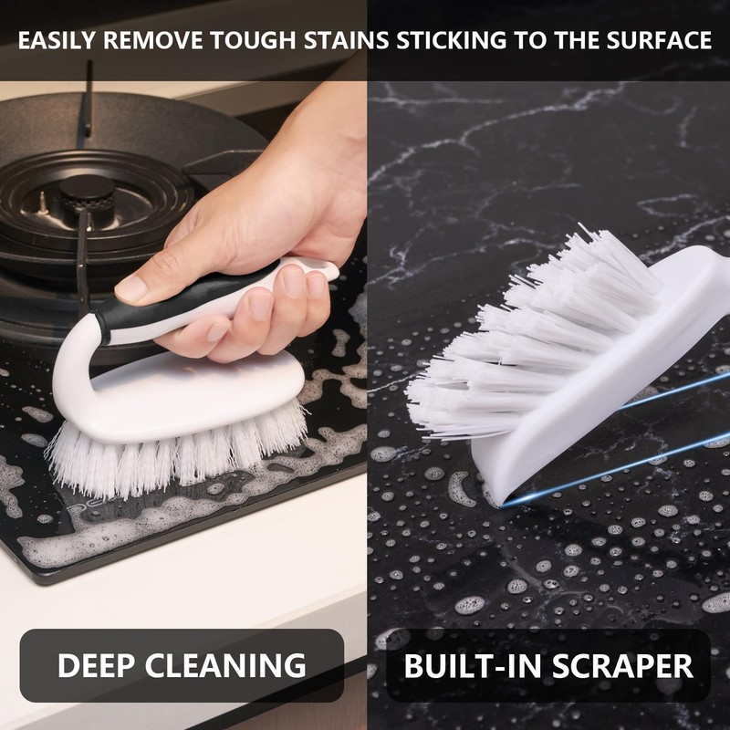 HileSwan Scrub Brush Set, 4 Pack Deep Cleaning Brush Kit