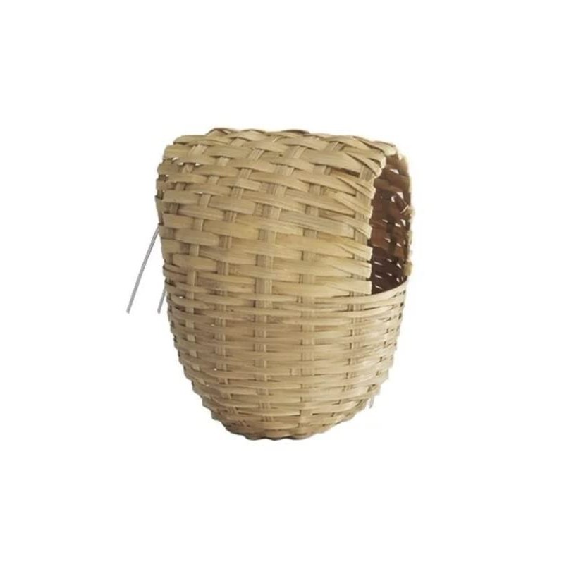 Moondown Farm Finch Nest Box Wicker with Hooks 6 Pack