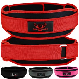 Weight Lifting Belt Couple Strength 5.5 Inch Padded Neoprene Back Gym Bodybuilding Deadlift Lifting Exercise Fitness Training Belt for Men Women Lumbar Training R