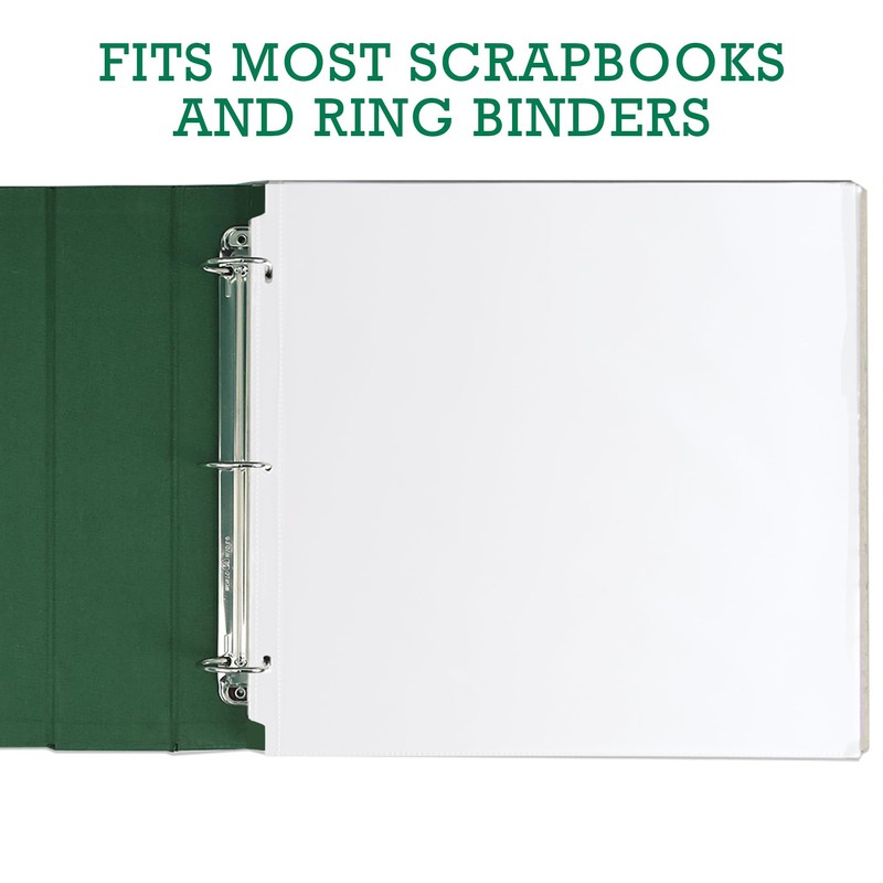 Samsill Scrapbook Refill Pages 12x12 Inch, 100 Pack, Fits 3