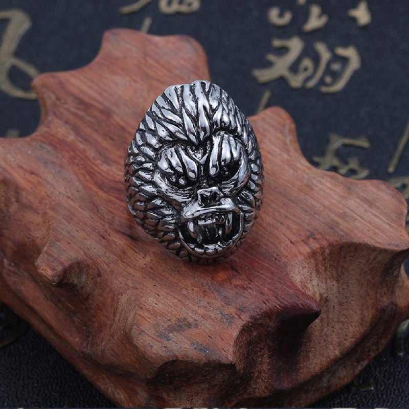 PikaLF Gorilla Ring for Men, Angry Orangutan Ring Big Monkey