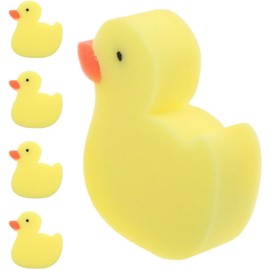 KALLORY Esponjas de baño para 5 unidades esponja multifuncional forma de pato para uso en lavabos y lavado de manos delicada