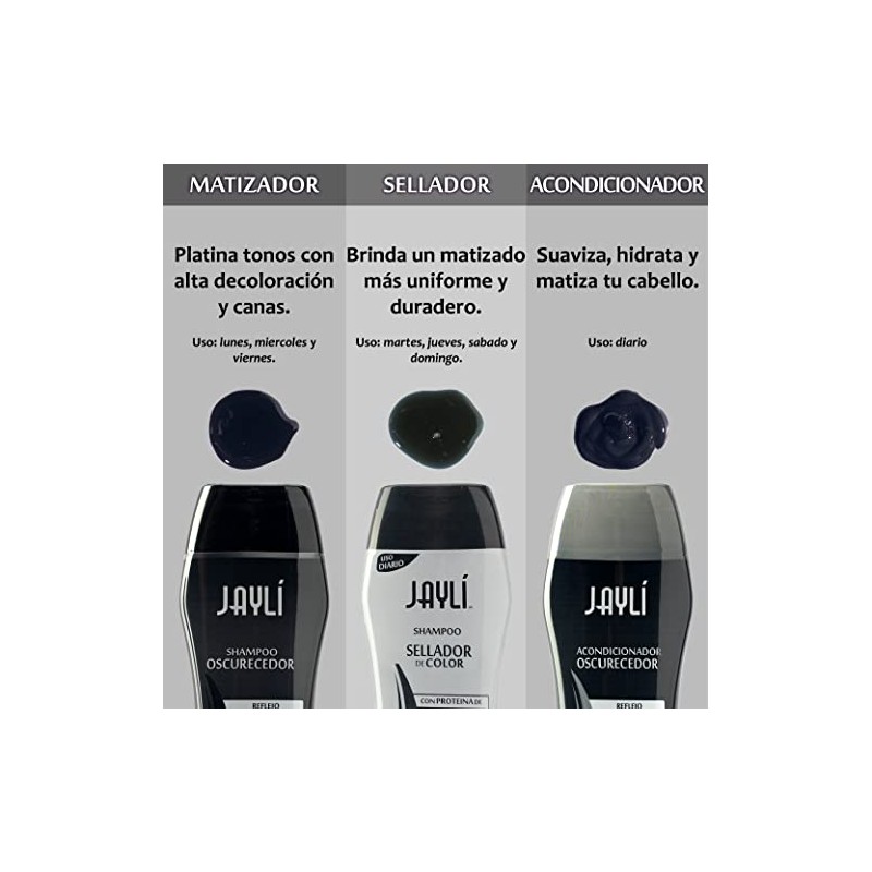 Shampoo Negro Oscurecedor (Platinador) Jayli 440 ml