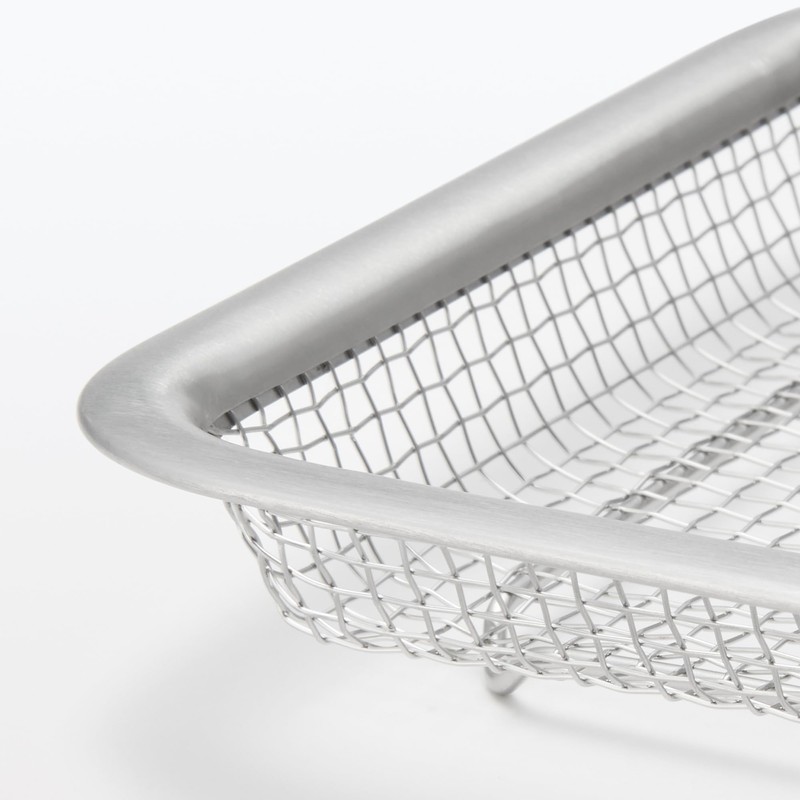 Muji 12829027 Stainless Steel Mesh Tray, Small, Approx. Width 8.3