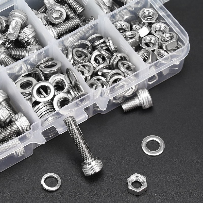 HELIFOUNER 210 Pieces M5 x 6mm /8mm /10mm /12mm /16mm