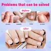 Bellelfin 300PCS Square Nail Tips Black French Tip Press on