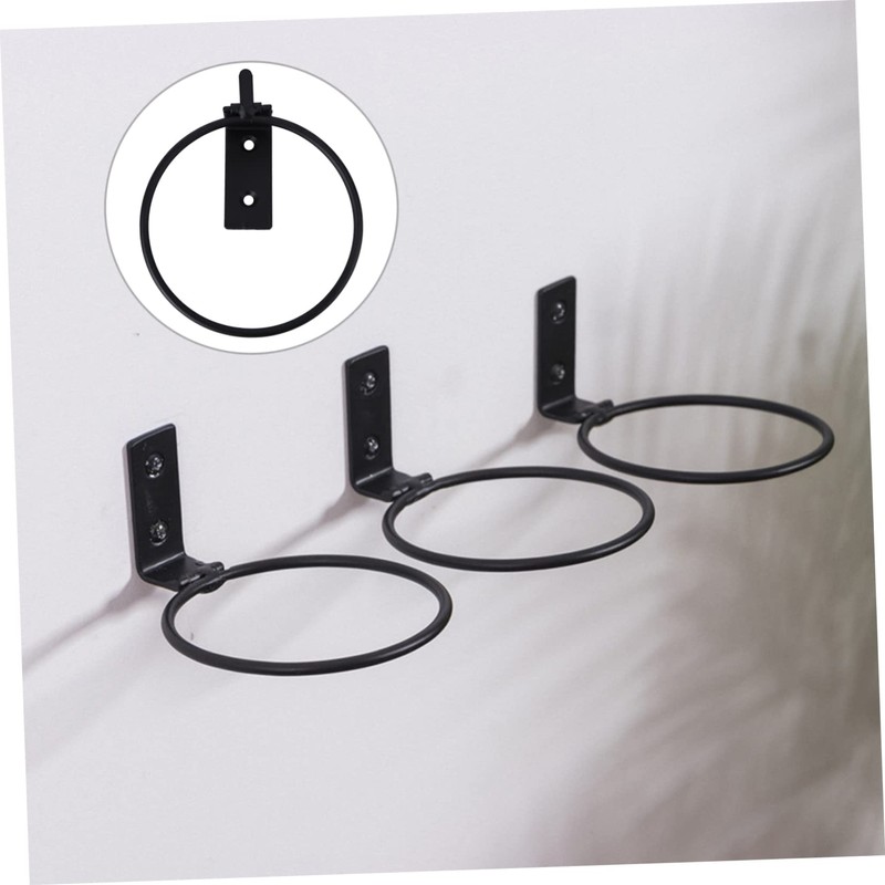 CIYODO 3pcs Wall Mounted Flower Pot Holder Durable Metal Iron