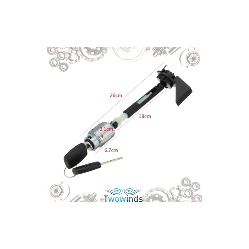 Twowinds Bonnet Lock Pumper, Lock Cylinder and Key Compatible with