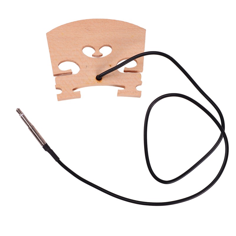 Wooden 4/4 Violin Bridge with Internally Mounted Piezo Pickup High