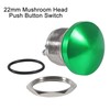 2PCS Waterproof Red Metal Shell Momentary 22MM Mushroom Head Push