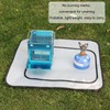Picnic Fire Blanket Silicone Coated Glass Fiber Grey Filleted Corner