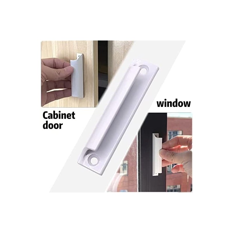 Taicols 2 Pcs Sliding Door Handles, Aluminum Alloy Curved Handle