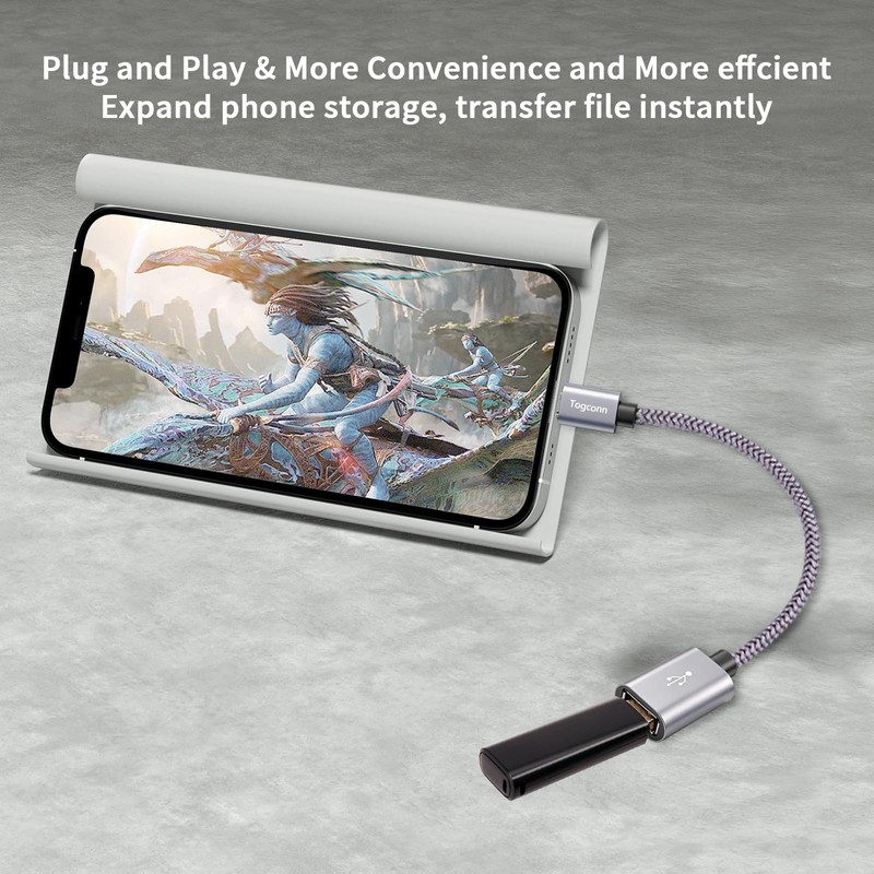 Togconn USB to Micro USB Adapter 4 Pack, Unidirectional Micro
