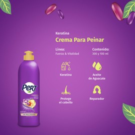 Pert - Crema para Peinar Keratina y Aguacate, 100 ml