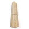 WholesaleGemShop 3 Inch (70 mm) Gemstones Cream Moonstone Obelisk Tower