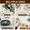 Gold 20-Piece Silverware Set with Handle, Stainless Steel Flatware Set,