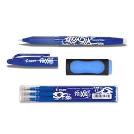 1 Frixion Ball Blue + Set of 3 Refill + Eraser
