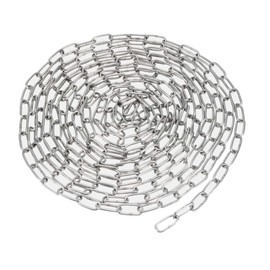 sourcing map Stainless Steel 304 Hardened Proof Coil Chain 2.5m Length 1.2mm Thickness Zinc Plated