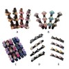 AIXXCUVQ 4x Crystal Stone Braided Hair Clip For Women Anti
