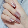 Press on Nails Square, Pink Shimmery Fake Nail, Kit of